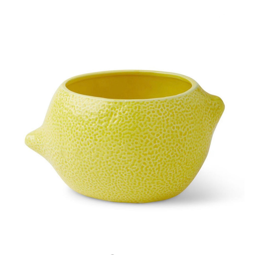 lemon planter pot Place & Time 7" Summer Ceramic Fruit Shaped Planter - Lemon - Summer Tabletop Decor