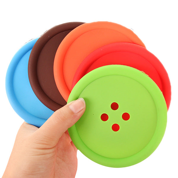 Pink Button Coaster Button Coaster Set – GreatBigStuff.com